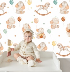 Tapet Elephant Baby Vintage