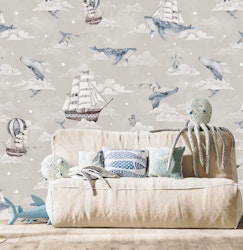 Tapet Berättelser Från Havet Beige