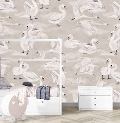 Tapet Svanar Vintage Beige