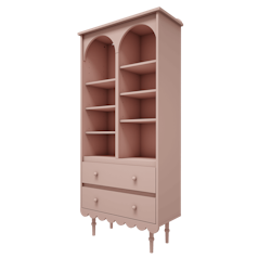 Bokhylla Babushka Wood Luck Rosa