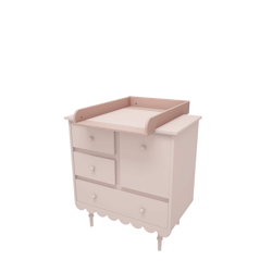 Skötbord Babushka Wood Luck Rosa