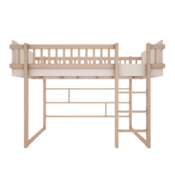 Loftsäng 90x200 cm Basic Wood Luck Vit