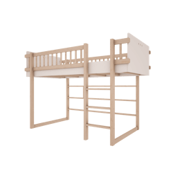Loftsäng 90x200 cm Basic Wood Luck Vit