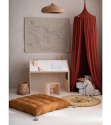 Madrass i linne 100x100 cm Zana by Mama Mustard