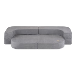 Plush Nest Barnsoffa Möbelset Premium Corduroy Grå