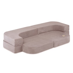 Plush Nest Barnsoffa Möbelset Premium Corduroy Beige
