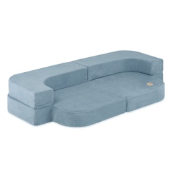 Plush Nest Barnsoffa Möbelset Premium Corduroy Blå
