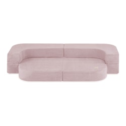 Plush Nest Barnsoffa Möbelset Premium Corduroy Rosa
