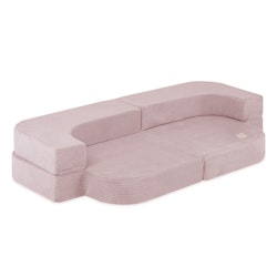 Plush Nest Barnsoffa Möbelset Premium Corduroy Rosa