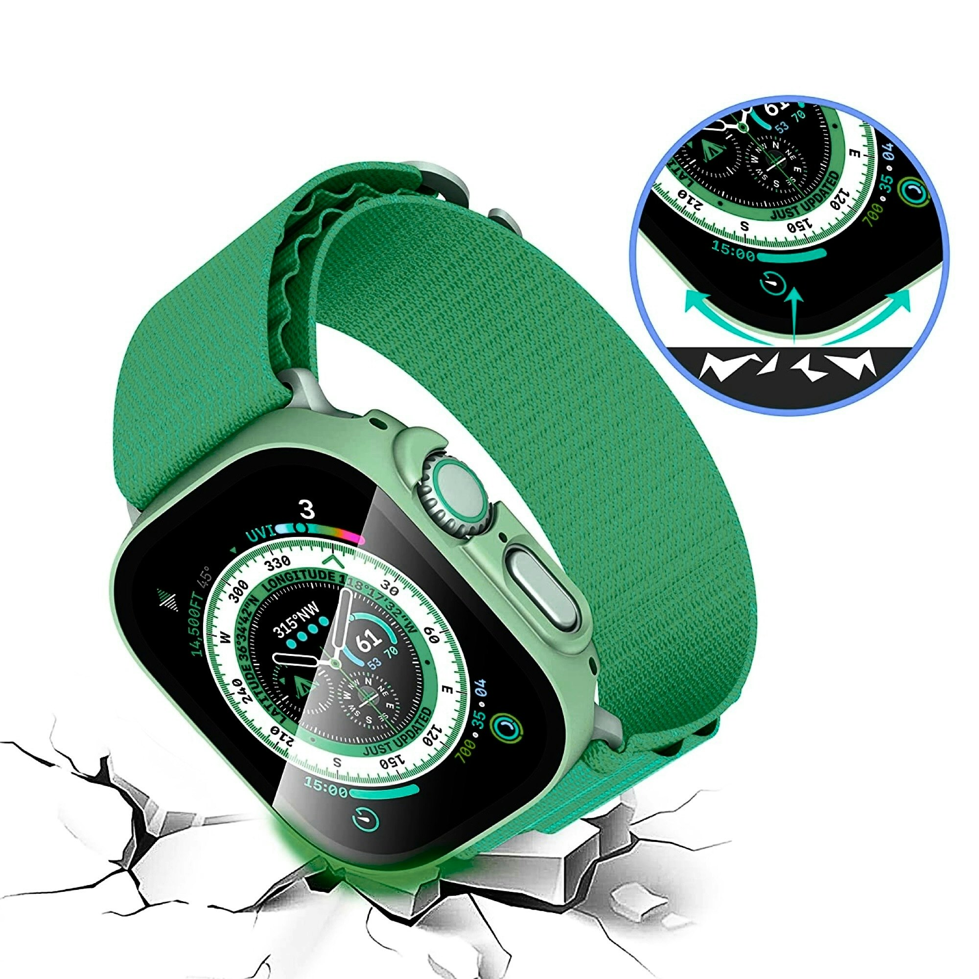 Shiny Green • Apple Watch Ultra Skal