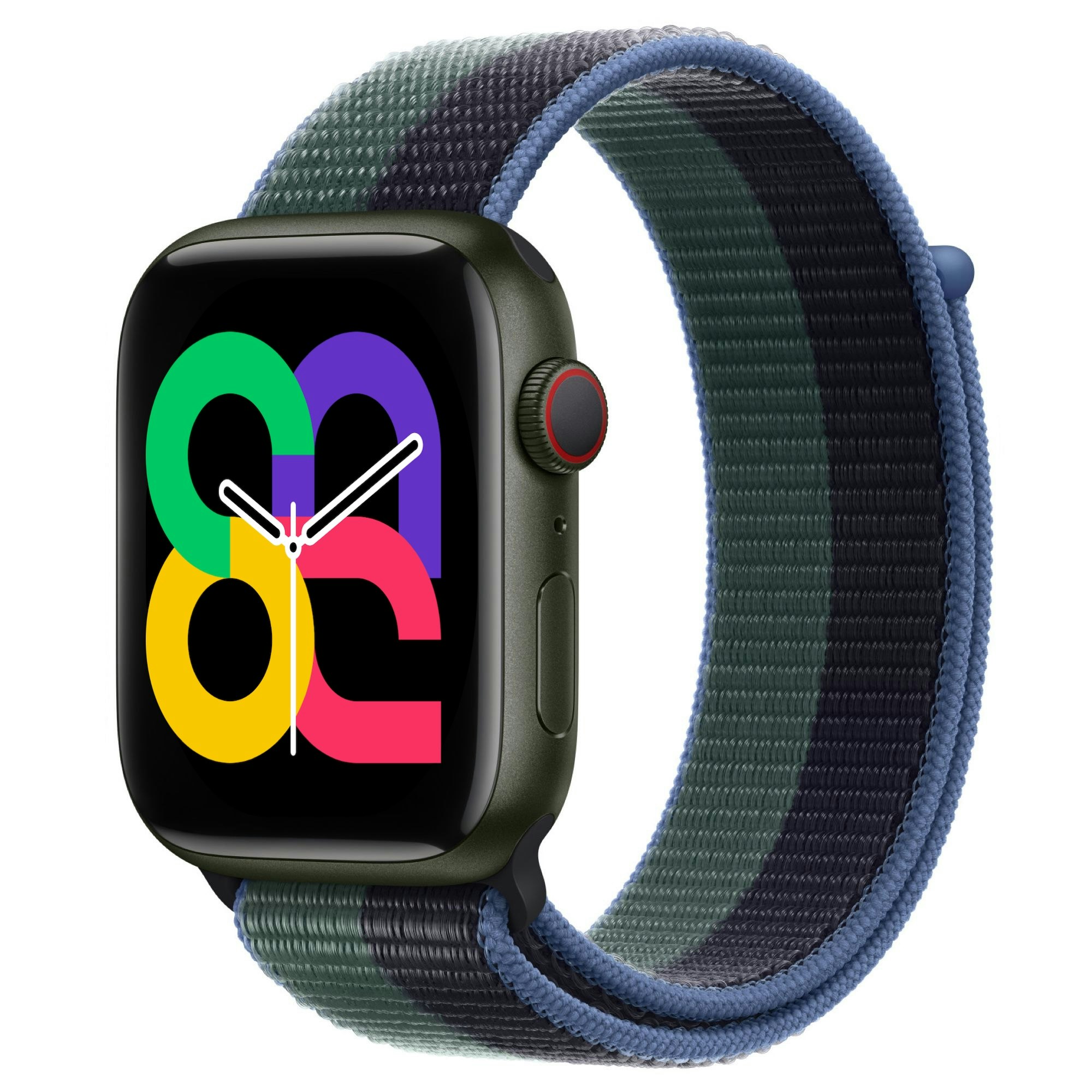Midnight / Eucalyptus - Sport Loop • Apple Watch Armband