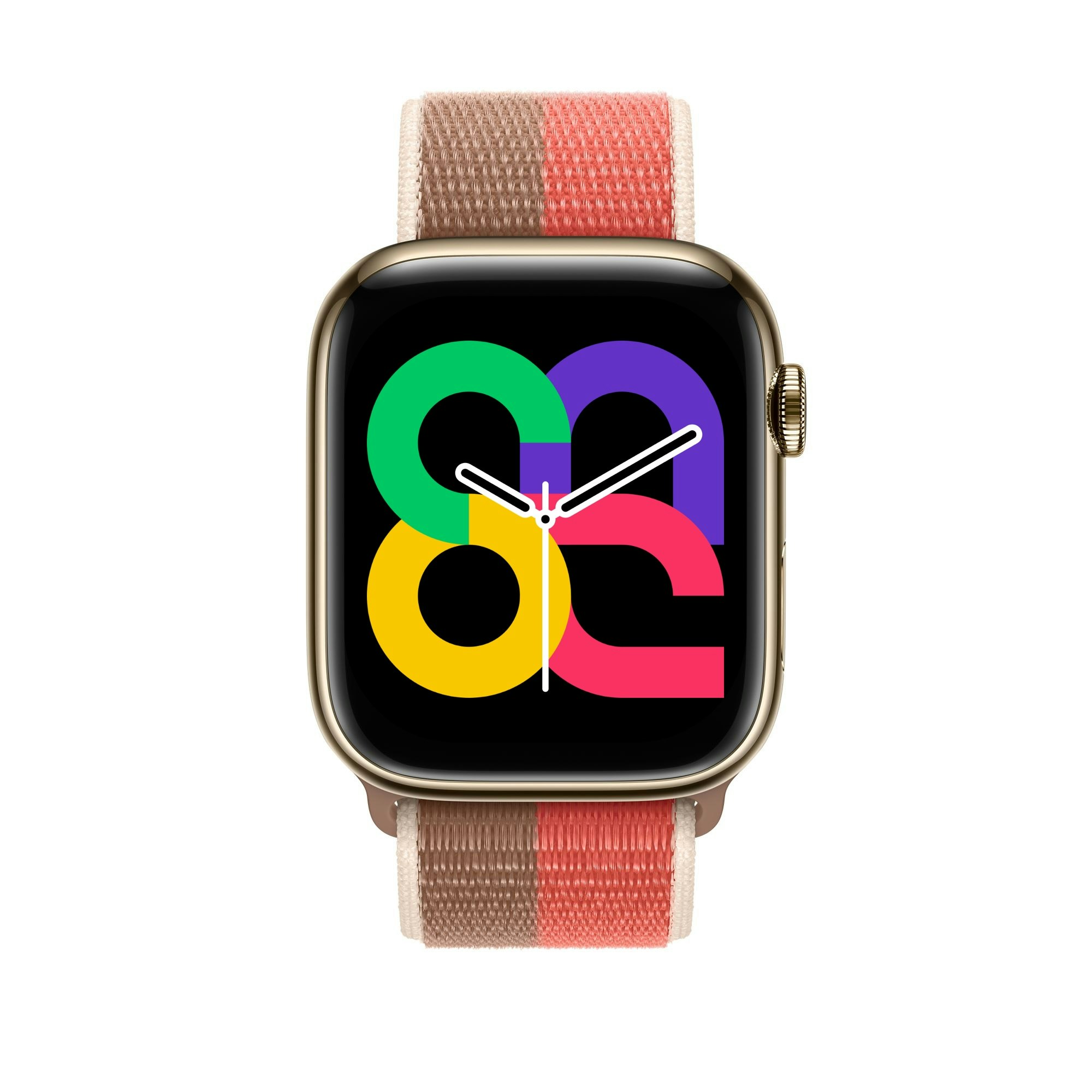 Pink Pomelo / Tan - Sport Loop • Apple Watch Armband