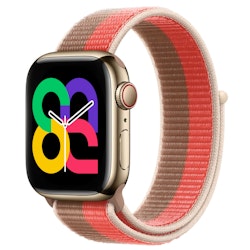 Pink Pomelo / Tan - Sport Loop • Apple Watch Armband