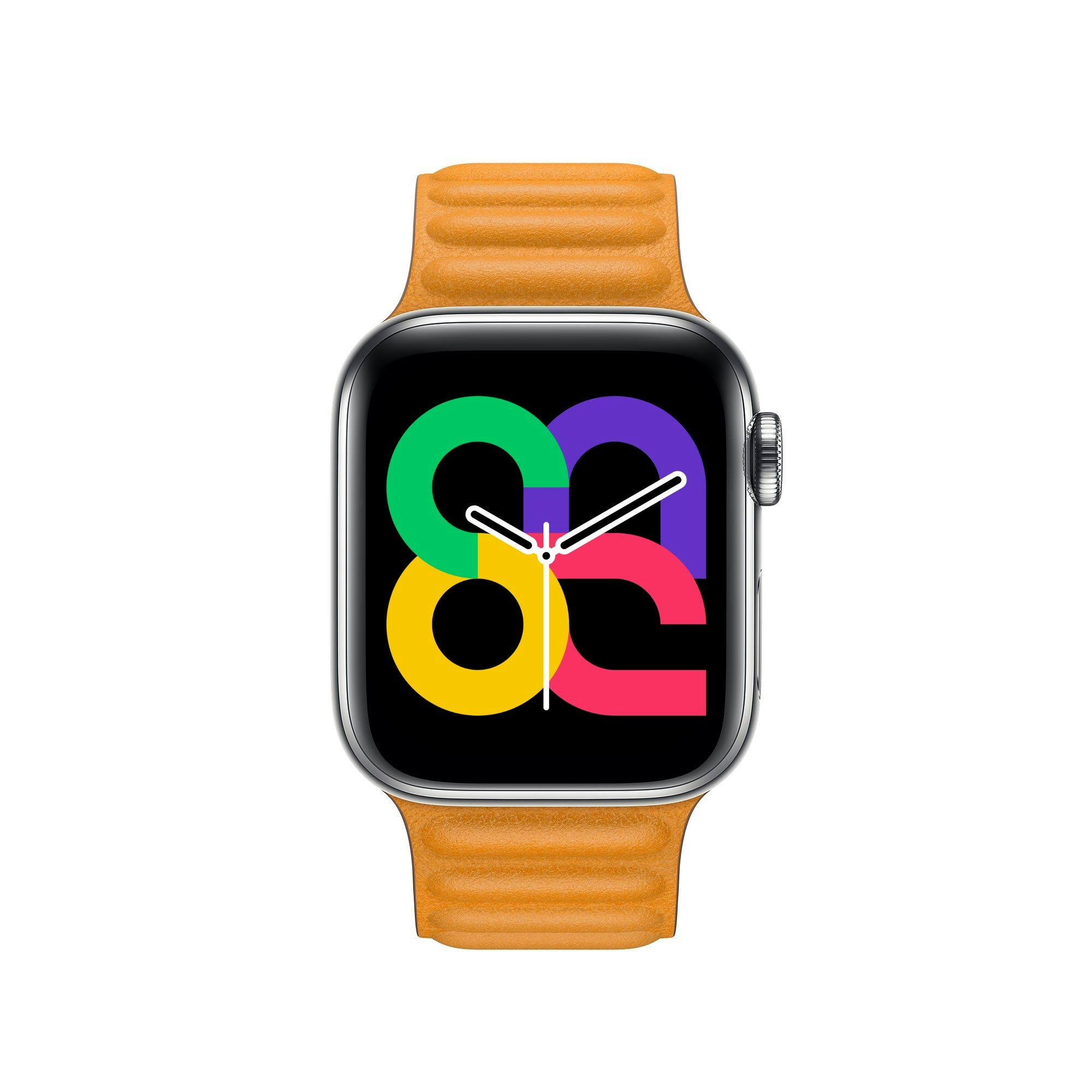 California Poppy - Leather Link • Apple Watch Armband