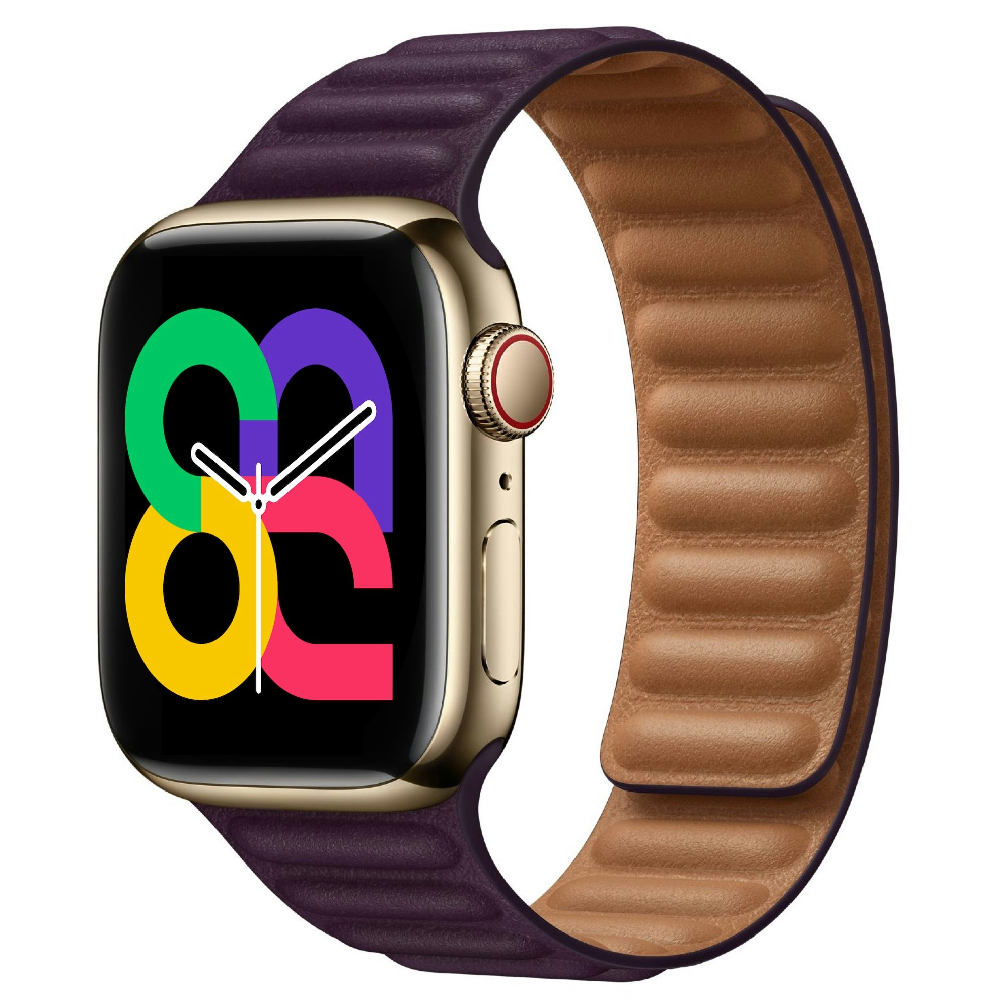 Dark Cherry - Leather Link • Apple Watch Armband