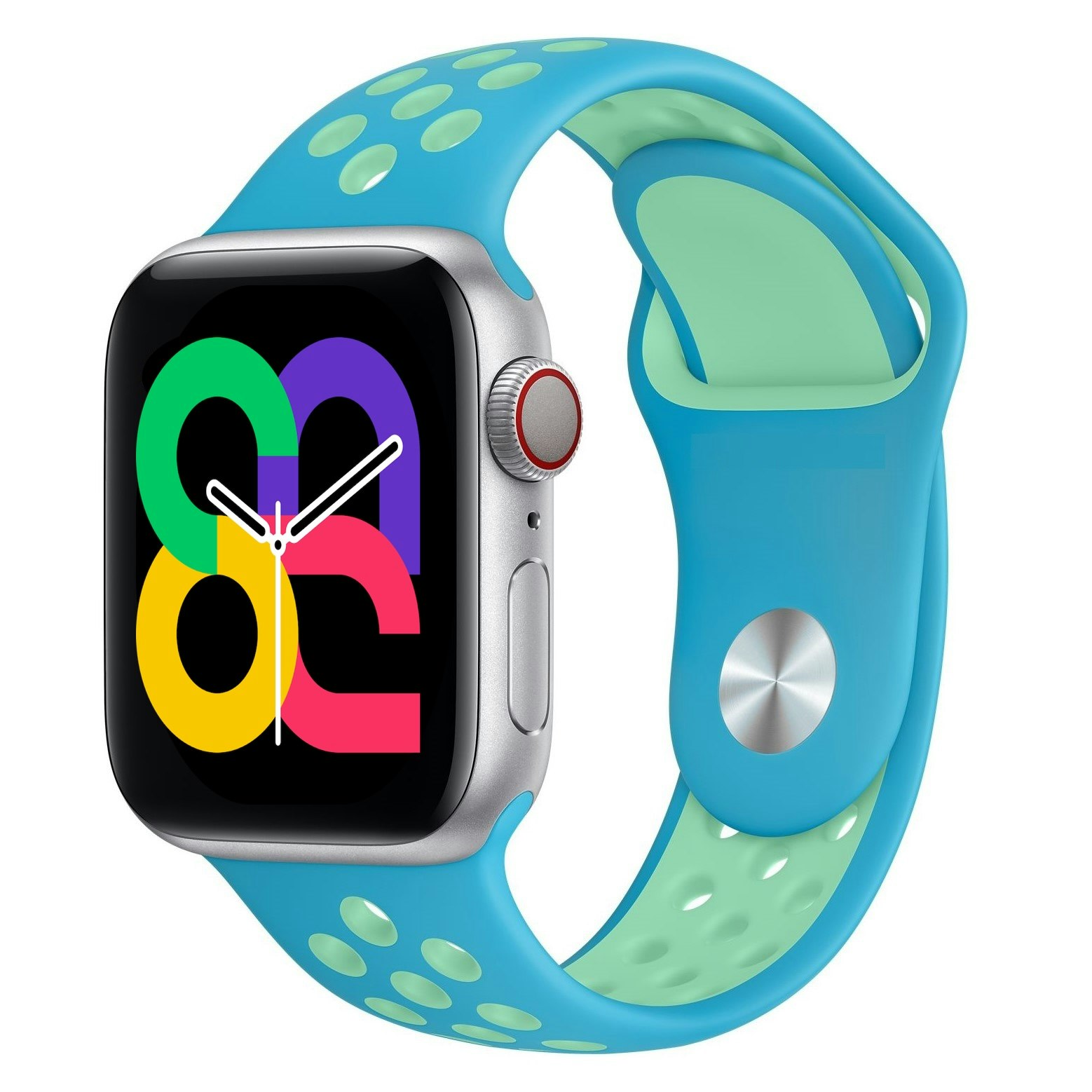 Chlorine Blue / Green Glow - Sport Band • Apple Watch Armband