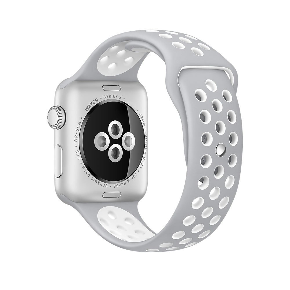 Platinum / White - Sport Band • Apple Watch Armband