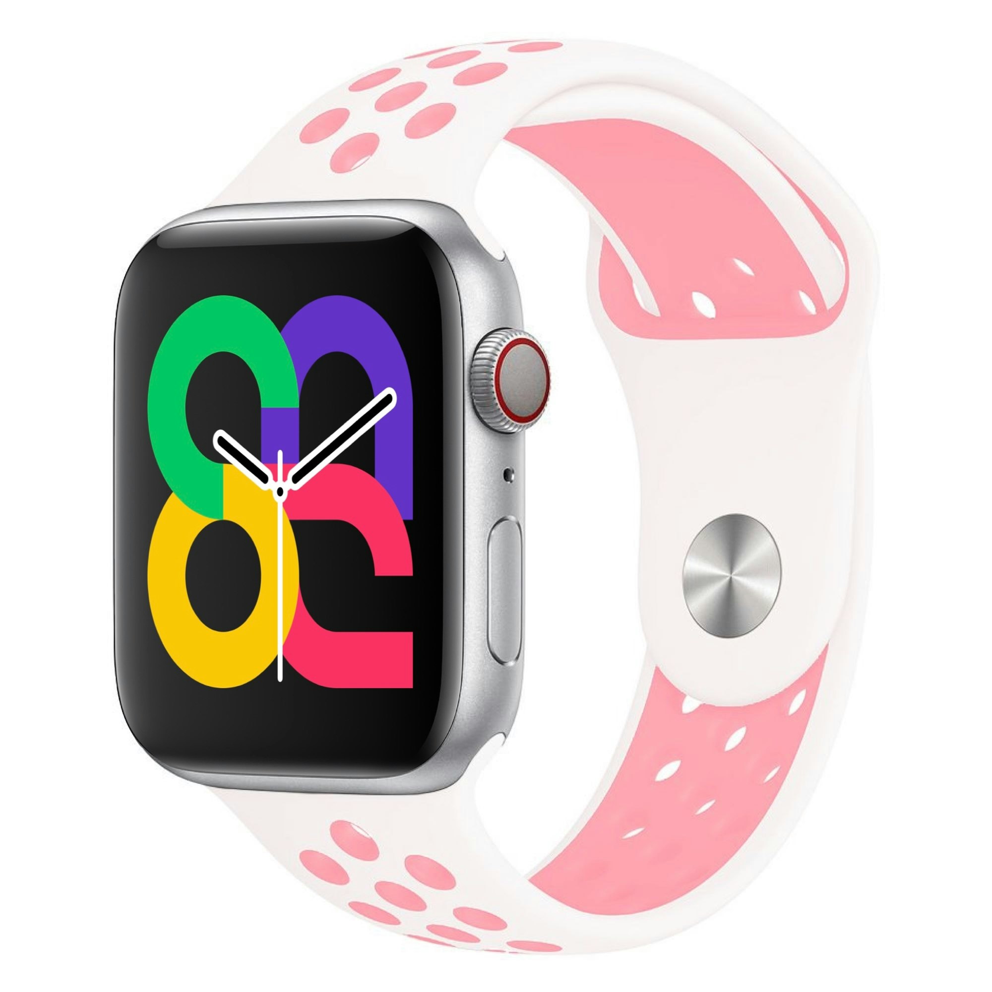 White / Pink - Sport Band • Apple Watch Armband