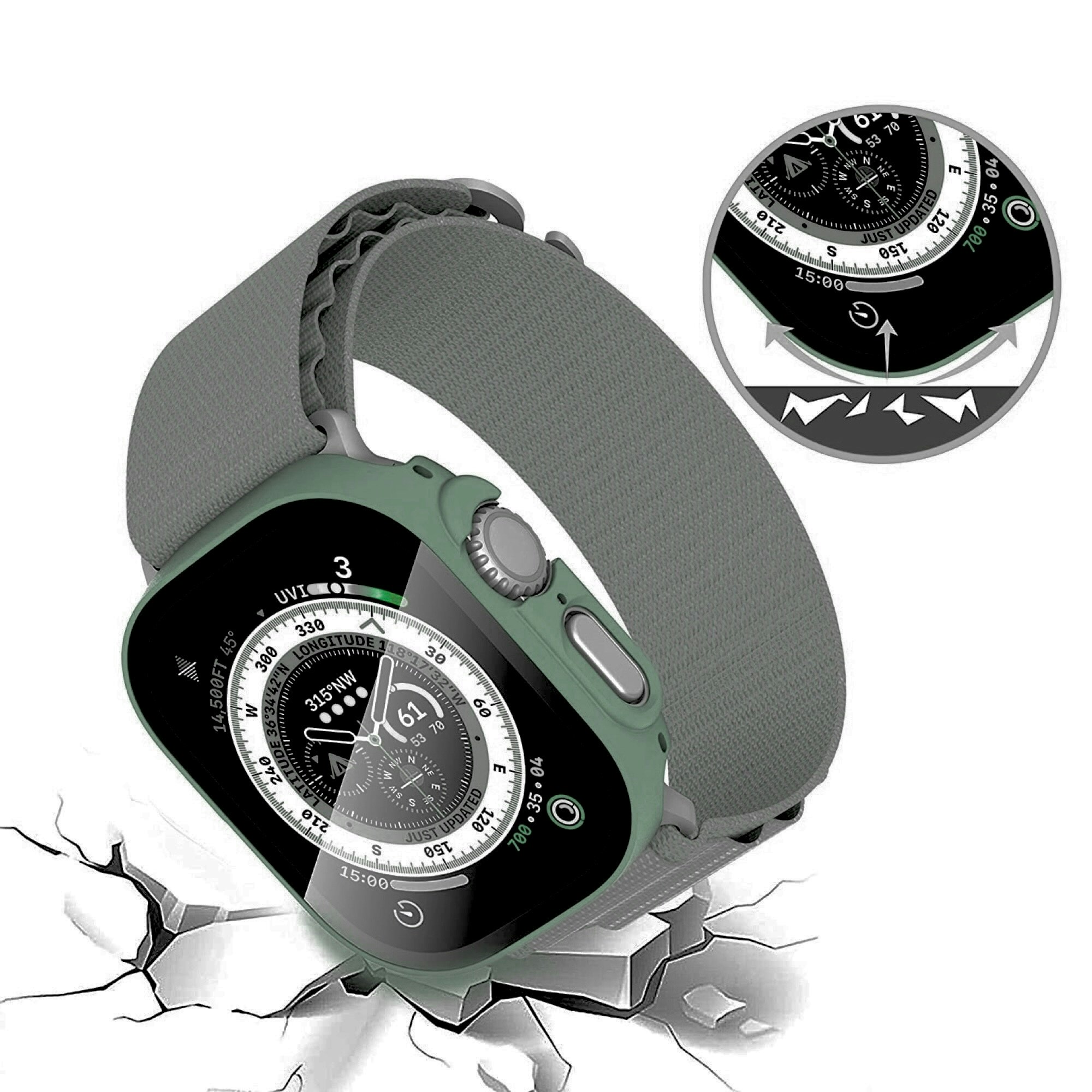 Green • Apple Watch Ultra Skal