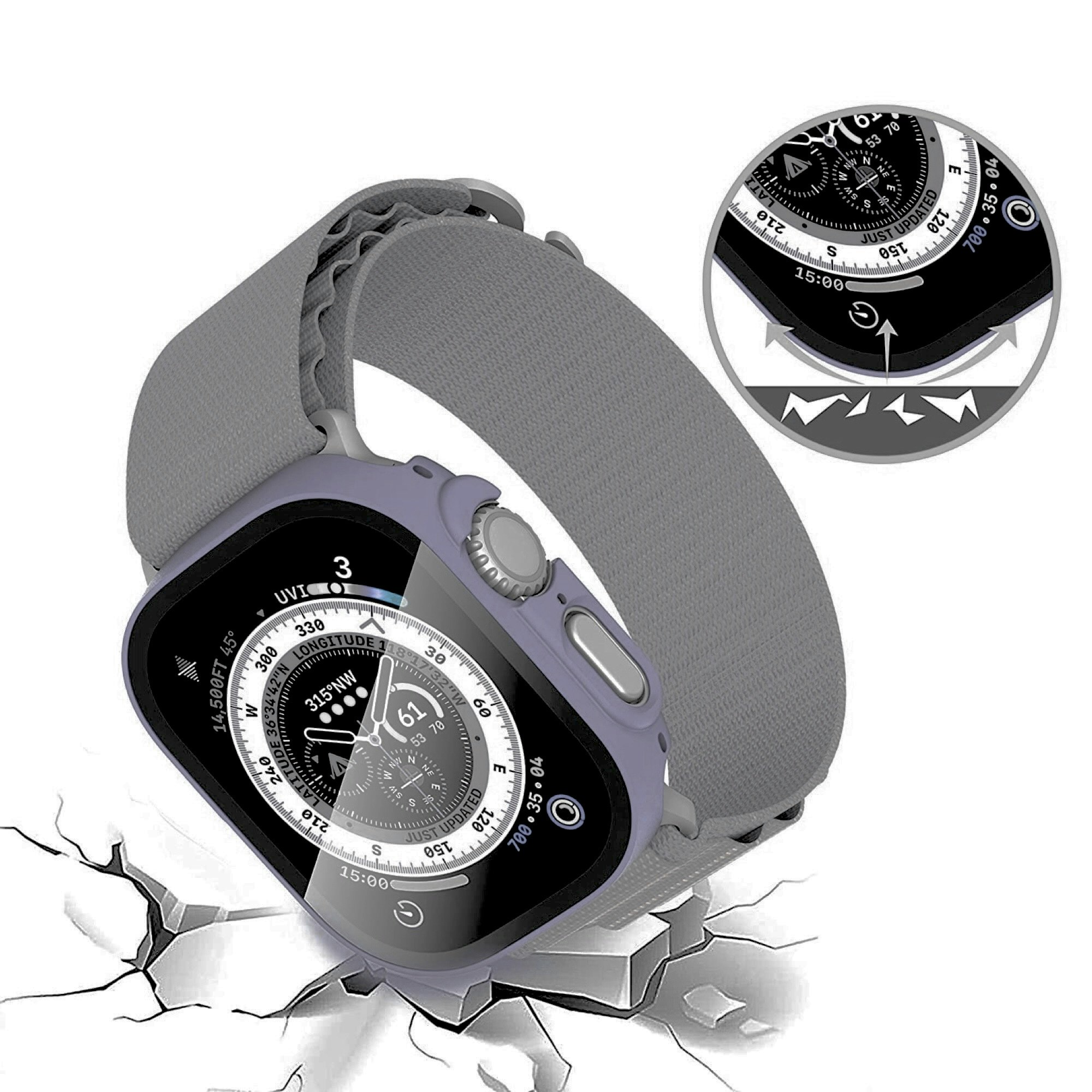 Lavender Grey • Apple Watch Ultra Skal