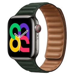 Dark Green - Leather Link • Apple Watch Armband