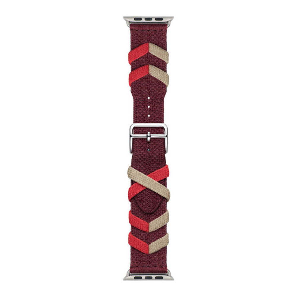 Red / Beige - Bridon Single Tour • Apple Watch Armband