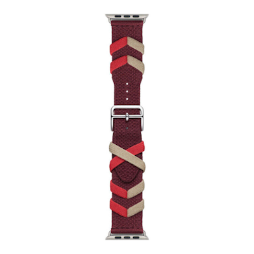 Red / Beige - Bridon Single Tour • Apple Watch Armband