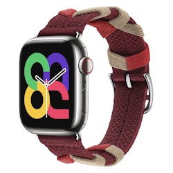 Red / Beige - Bridon Single Tour • Apple Watch Armband