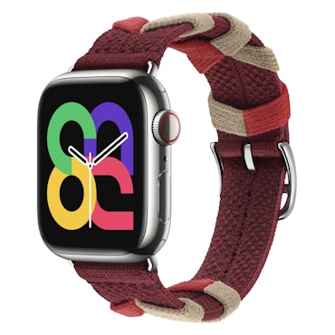 Red / Beige - Bridon Single Tour • Apple Watch Armband