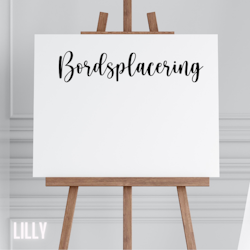 Endast text, bordsplacering