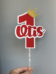 Caketopper i glitter - kalas