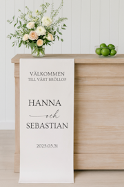 Välkomstskylt - Tyg