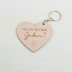 Vill du bli min gudmor? Nyckelring