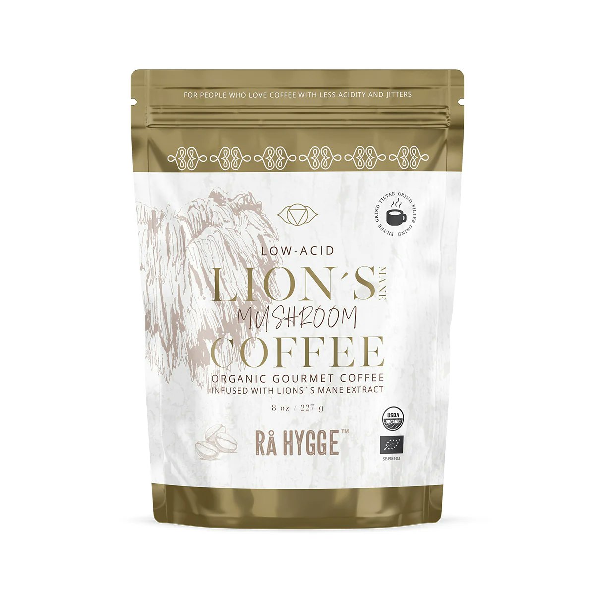 Loin´s Mane Coffee - soppkaffe, filtermalt, 227 g / 8 oz