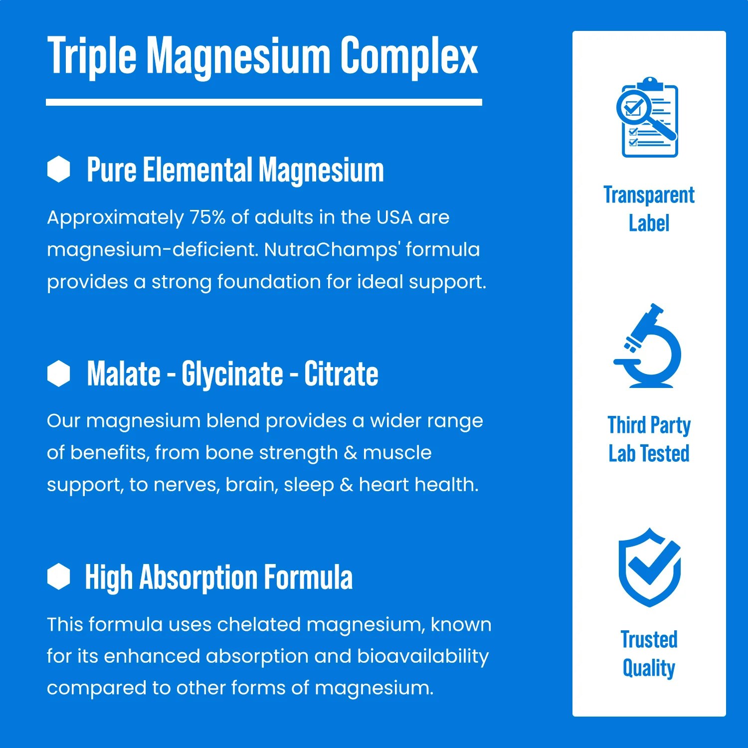 NutraChamps Magnesium, Sink & D3