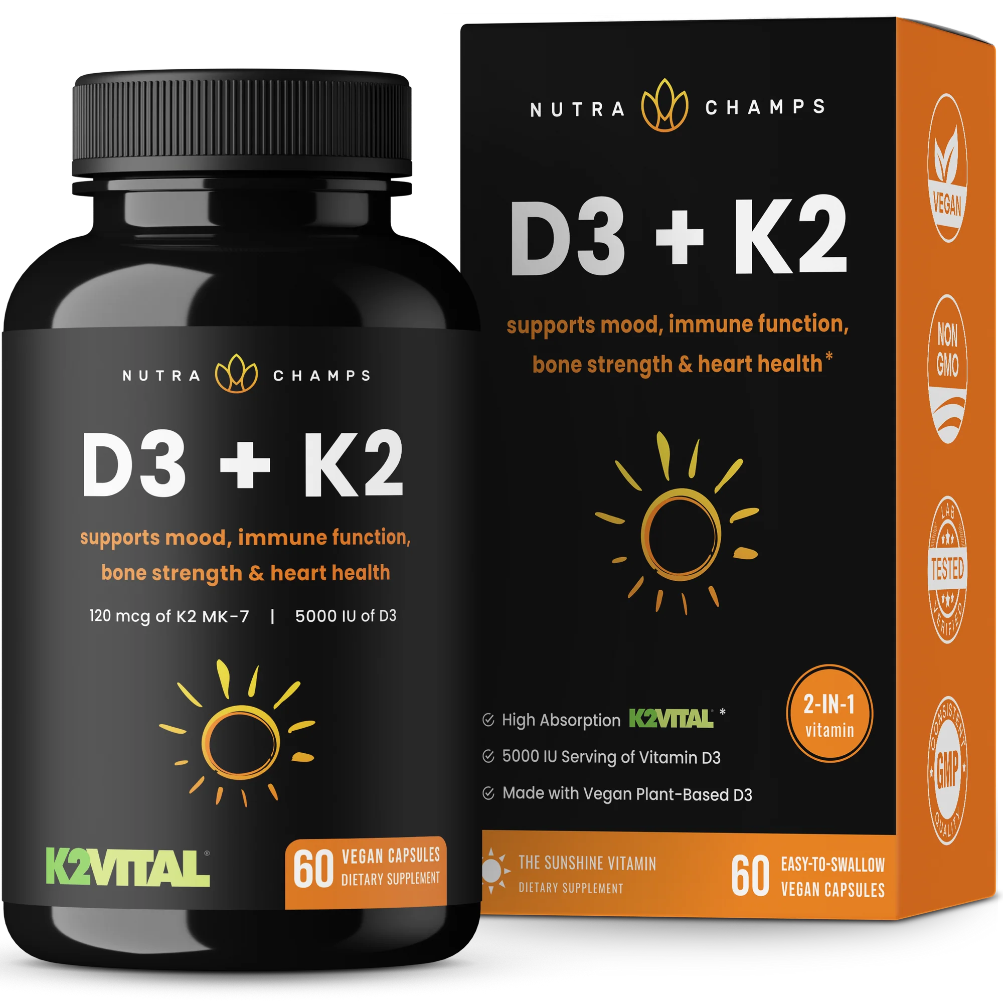 NutraChamps Vitamin D3 + K2
