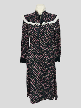 VINTAGE BLOMSTRET KJOLE STR. 36