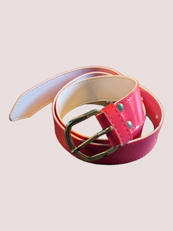 VINTAGE PINK LAK BÆLTE