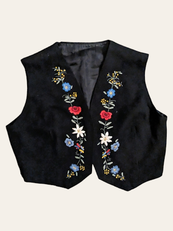 VINTAGE BLOMSTER VEST STR.M