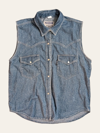 VINTAGE DENIM VEST STR.L