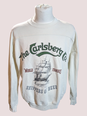VINTAGE CARLSBERG BLUSE STR.M