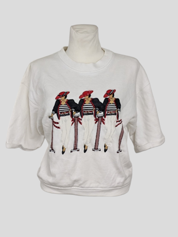 VINTAGE Q-CON BLUSE STR.M