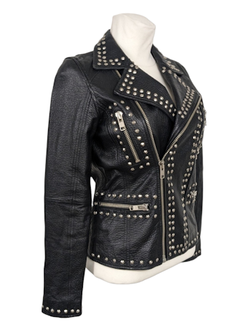 CUSTOMMADE LÆDER JAKKE STR.36