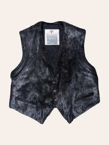 VINTAGE SÆLSKINDS VEST STR.M