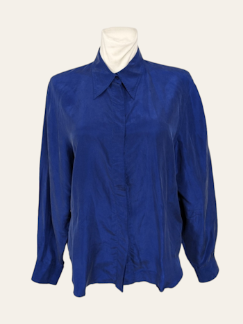 VINTAGE SILKE SKJORTE STR.42