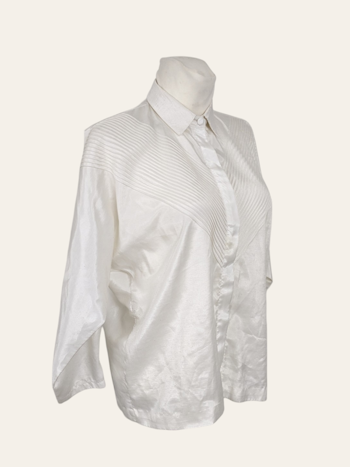 VINTAGE SILKE SKJORTE STR.42