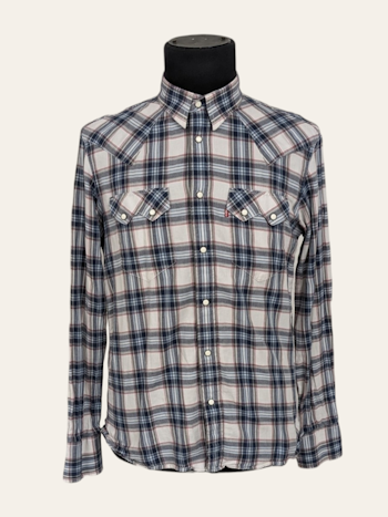 VINTAGE LEVIS WESTERN SKJORTE STR.M/L