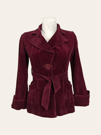 VINTAGE FLØJLS JAKKE STR.38