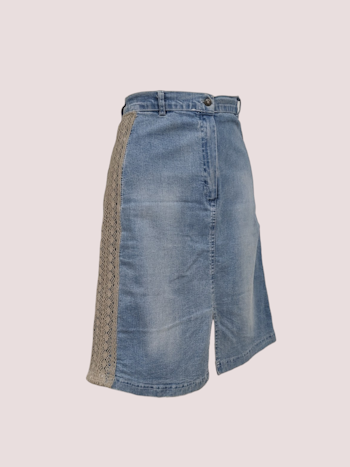 VINTAGE DENIM NEDERDEL STR.M