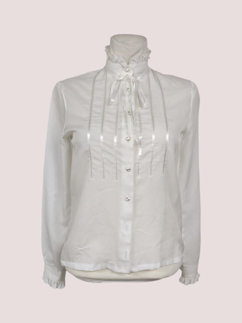 VINTAGE SKJORTE BLUSE STR.36